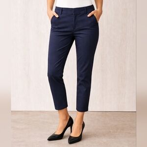 Banana Republic Slim True Navy Sysateen Crop Pants Size 2(P)
